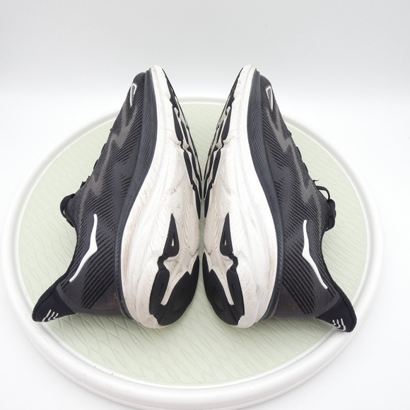 Hoka Clifton 9 Mens 12.5 D Black White Running Shoes Sneakers 1127895 BWHT main image 6